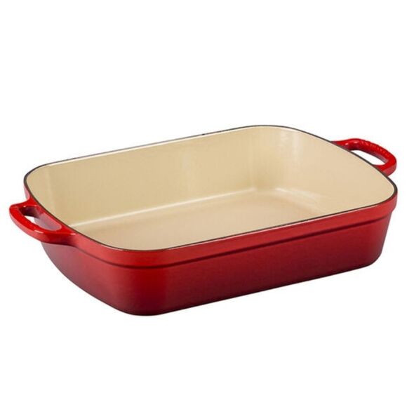 Le Creuset Signature Enameled Roaster- Cerise - Picture 2 of 7